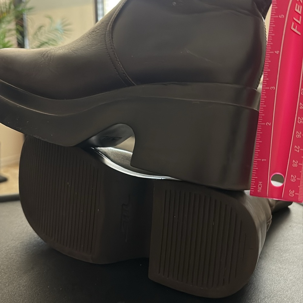 VTG STEVE MADDEN “Rare”!Leather Chunky Boots 90s Y2K - Picture 11 of 15